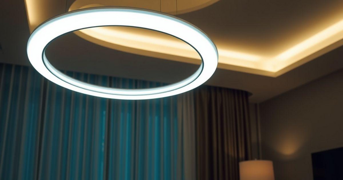 Lâmpada circular de Led transforma ambientes com eficiência e estilo